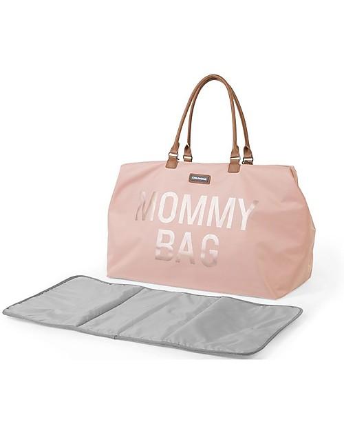 Childhome Mommy Bag Borsa Fasciatoio 55 x 30 x 40 cm - Grigio - Canvas -  Include Materassino per il Cambio! unisex (bambini)